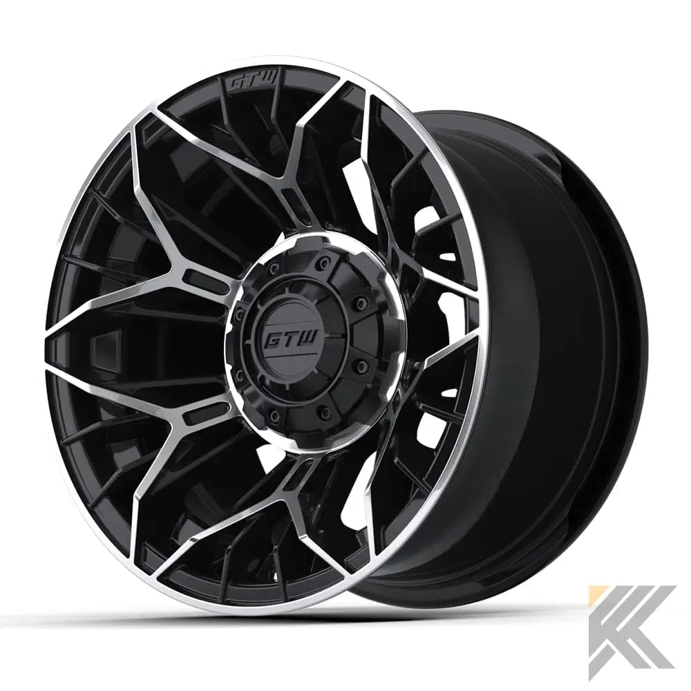 12" GTW® Stellar Wheels with Nomad 22x11R12 Off Road Tires - Set of 4 - Select Your Finish Kryptex Golf Carts