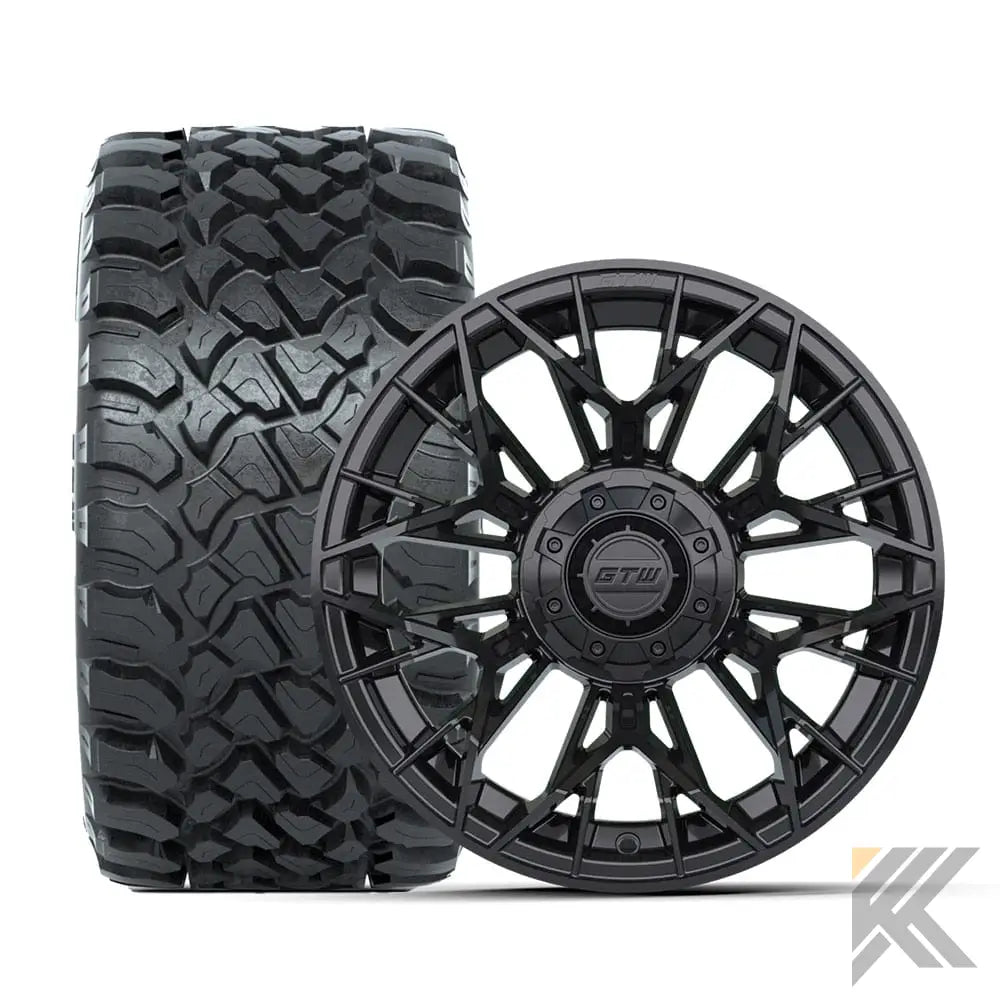 14" GTW® Stellar Wheels with Nomad 23x10R14 Off Road Tires - Set of 4 - Select Your Finish Kryptex Golf Carts