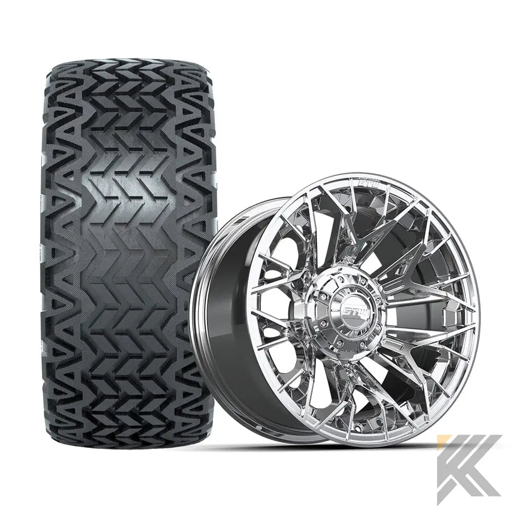 14" GTW® Stellar Wheels with Predator 23x10-14 A/T Tires - Set of 4 - Select Your Finish Kryptex Golf Carts