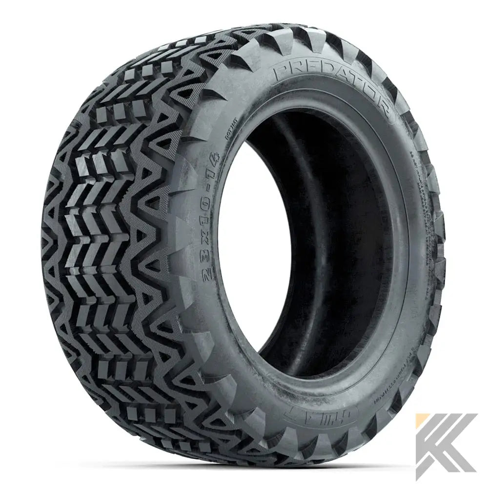 14" GTW® Stellar Wheels with Predator 23x10-14 A/T Tires - Set of 4 - Select Your Finish Kryptex Golf Carts