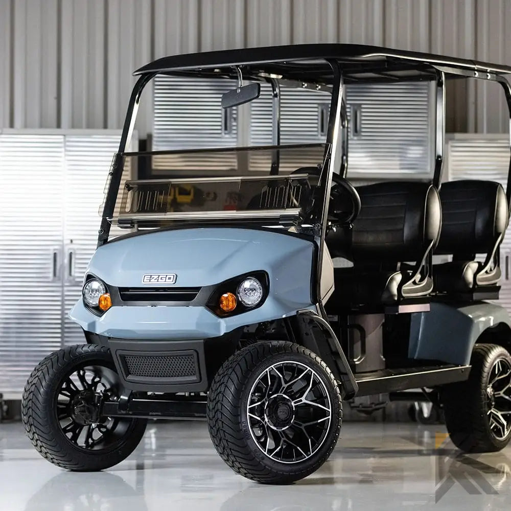 15" Stellar Black / Machined Golf Cart Wheel - 15"x7" ET-25 Offset⎮GTW® Kryptex Golf Carts