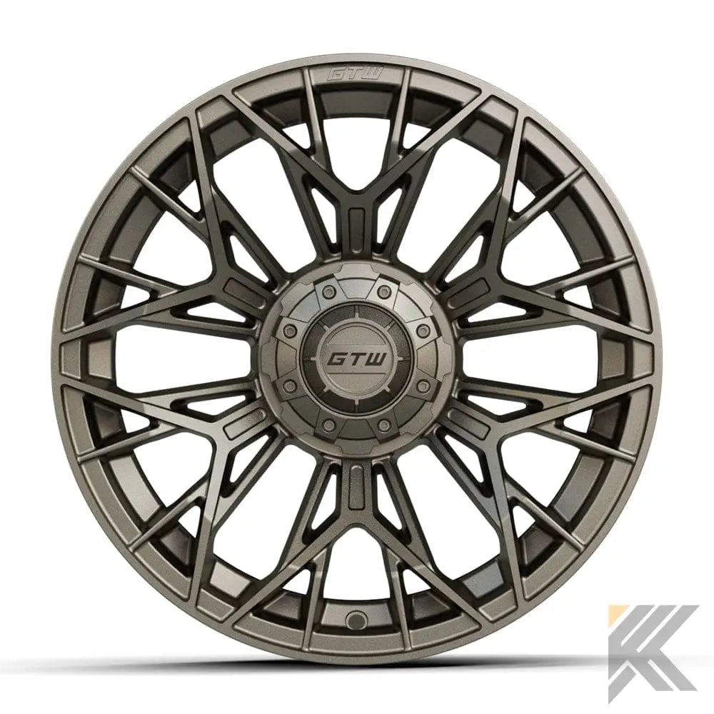 15" Stellar Matte Bronze Golf Cart Wheel - 15"x7" ET-25 Offset⎮GTW® Kryptex Golf Carts