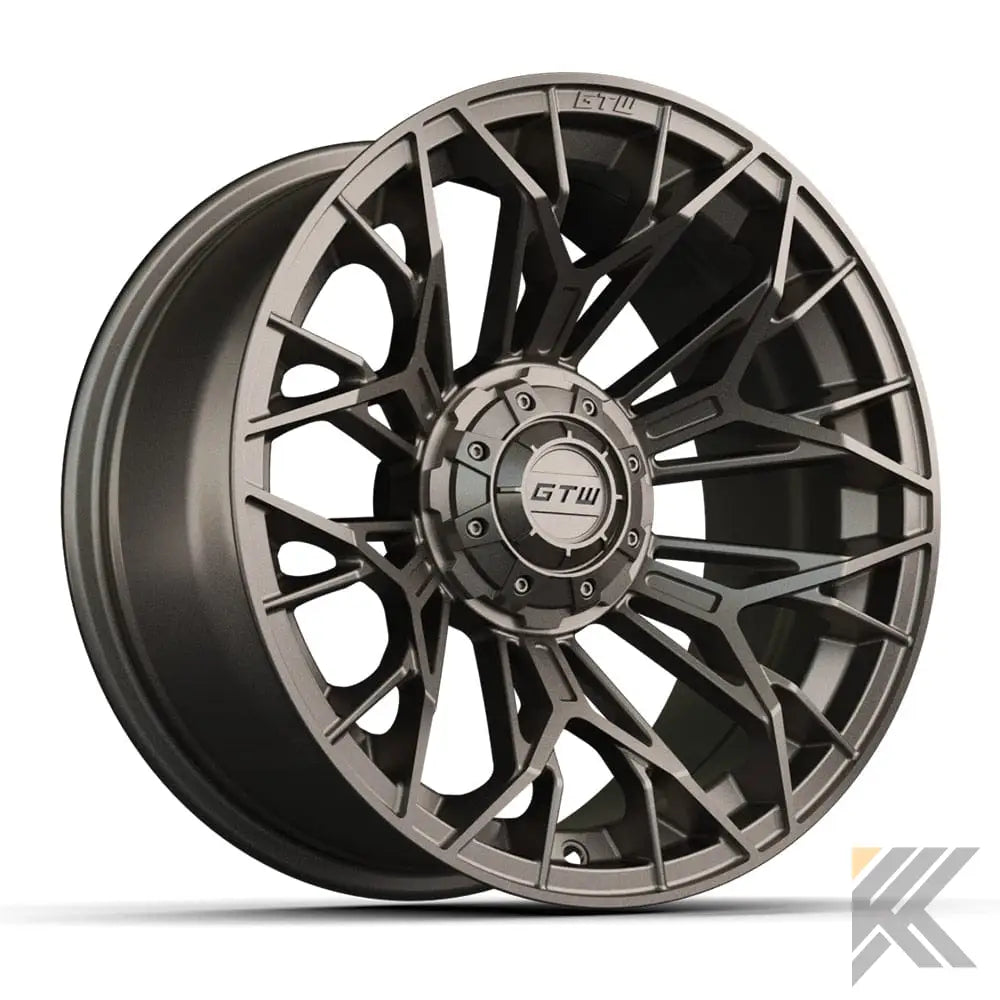 15" Stellar Matte Bronze Golf Cart Wheel - 15"x7" ET-25 Offset⎮GTW® Kryptex Golf Carts