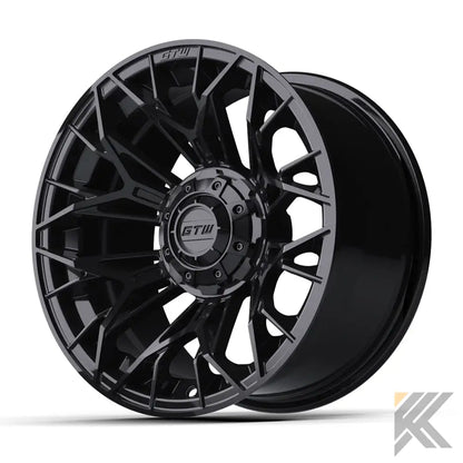 12" GTW Stellar Wheels with Timberwolf 22x10-12 All Terrain Tires Kryptex Golf Carts