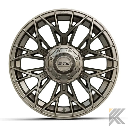 14" GTW® Stellar Wheels with Fusion GTR 255/45R14 DOT Tires - Set of 4 - Select Your Finish Kryptex Golf Carts