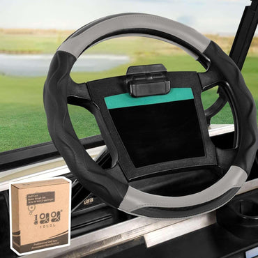 14 Inch Universal Golf Cart Steering Wheel Covers Leather Microfiber Anti-Slip - 10L0L