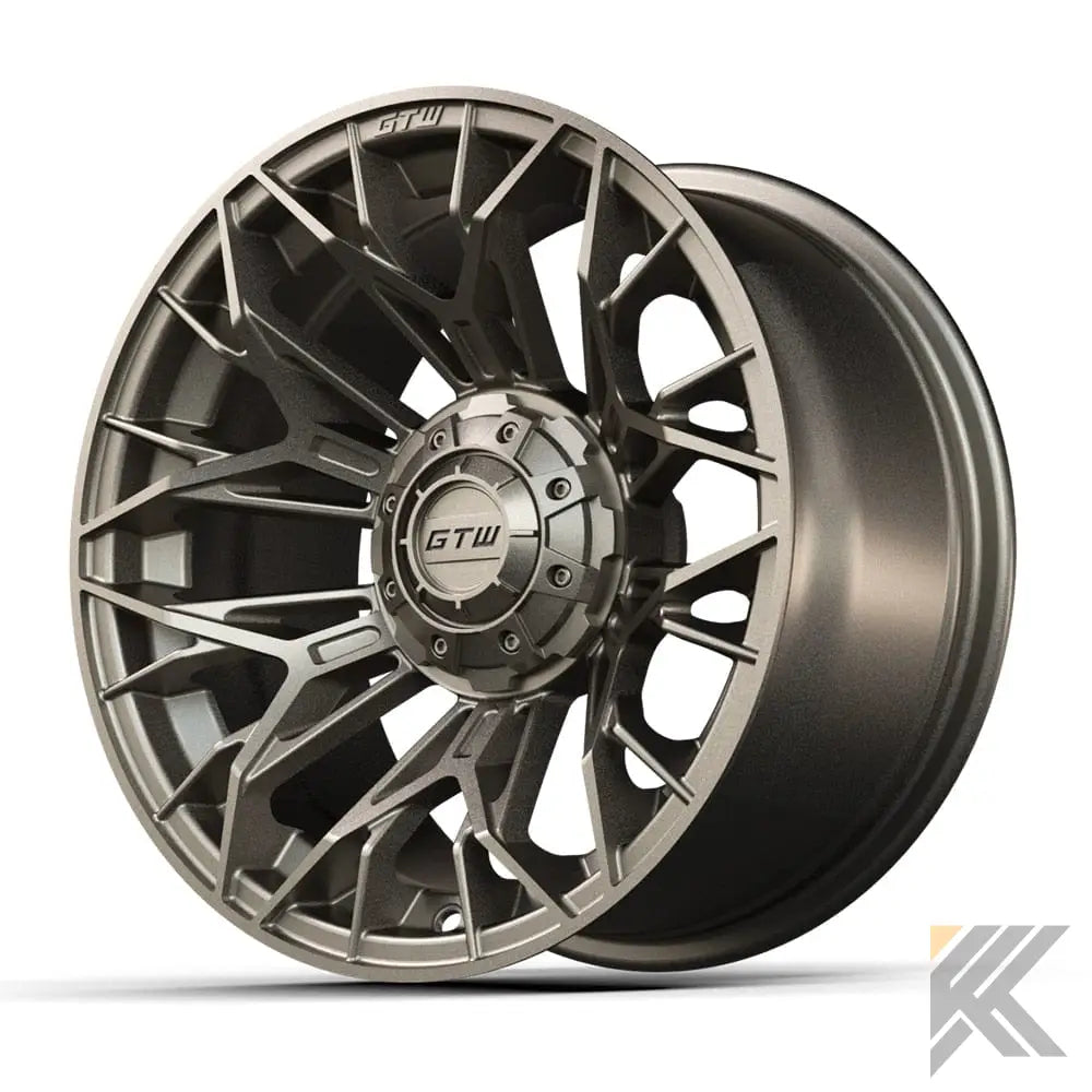 14" Stellar Matte Bronze Golf Cart Wheel - 14"x7" ET-25 Offset⎮GTW® Kryptex Golf Carts