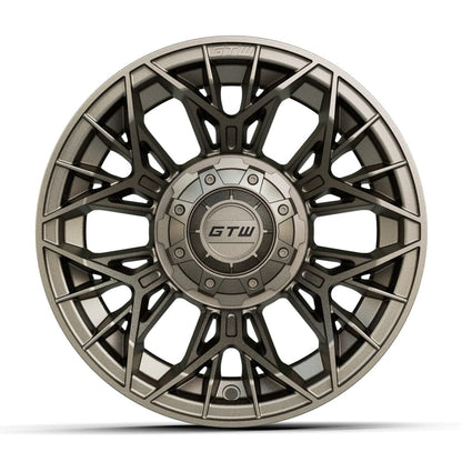 12" Stellar Matte Bronze Golf Cart Wheel - 12"x7" ET-25 Offset⎮GTW® Kryptex Golf Carts