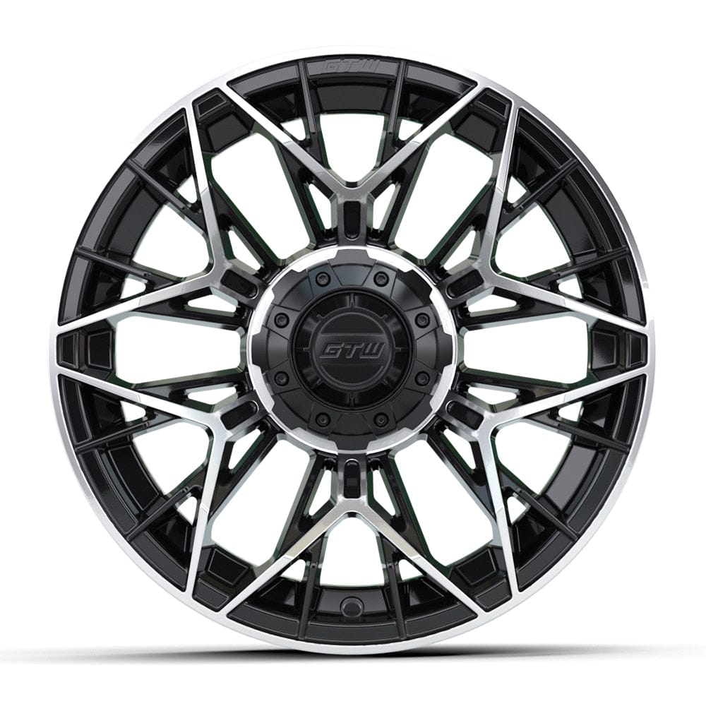 14" GTW® Stellar Wheels with Fusion GTR 205/40R14 DOT Tires - Set of 4 - Select Your Finish Kryptex Golf Carts