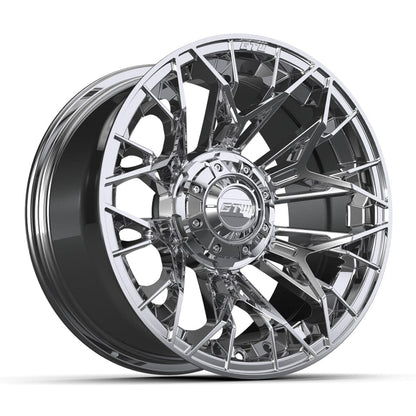 14" GTW® Stellar Wheels with Fusion GTR 255/45R14 DOT Tires - Set of 4 - Select Your Finish Kryptex Golf Carts