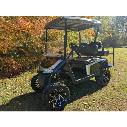 2018 E-Z-GO RXV ELITE - Black Silver Kryptex Golf Carts