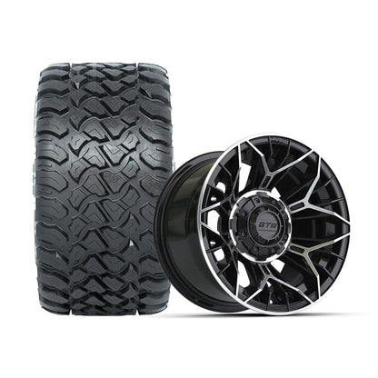 12" GTW® Stellar Wheels with Nomad 22x11R12 Off Road Tires - Set of 4 - Select Your Finish Kryptex Golf Carts