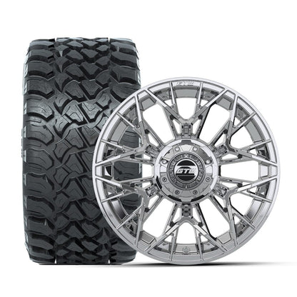 14" GTW® Stellar Wheels with Nomad 23x10R14 Off Road Tires - Set of 4 - Select Your Finish Kryptex Golf Carts