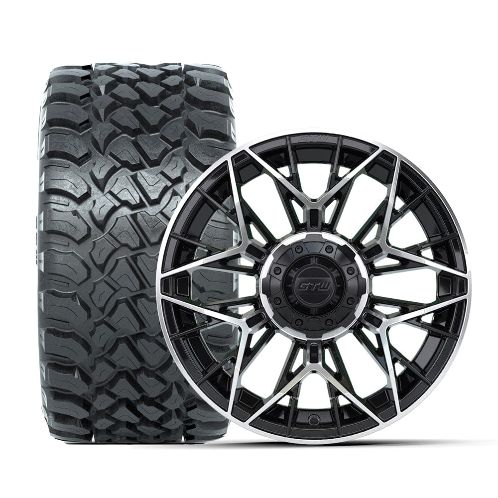 14" GTW® Stellar Wheels with Nomad 23x10R14 Off Road Tires - Set of 4 - Select Your Finish Kryptex Golf Carts