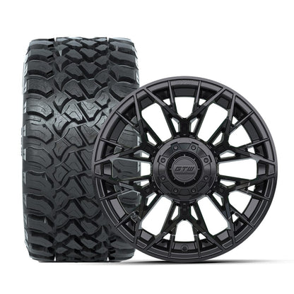 14" GTW® Stellar Wheels with Nomad 23x10R14 Off Road Tires - Set of 4 - Select Your Finish Kryptex Golf Carts