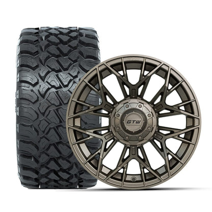 14" GTW® Stellar Wheels with Nomad 23x10R14 Off Road Tires - Set of 4 - Select Your Finish Kryptex Golf Carts