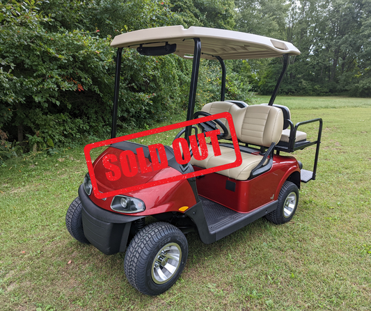 EZGO RXV Red golf cart Kryptex Golf Carts