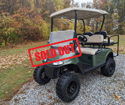 EZGO RXV Olive golf cart Kryptex Golf Carts