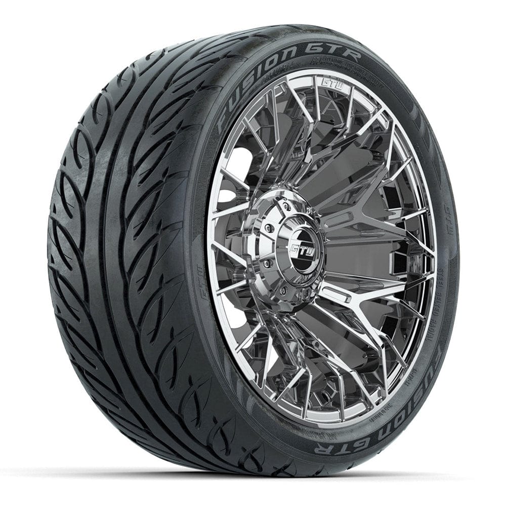 14" GTW® Stellar Wheels with Fusion GTR 205/40R14 DOT Tires - Set of 4 - Select Your Finish Kryptex Golf Carts