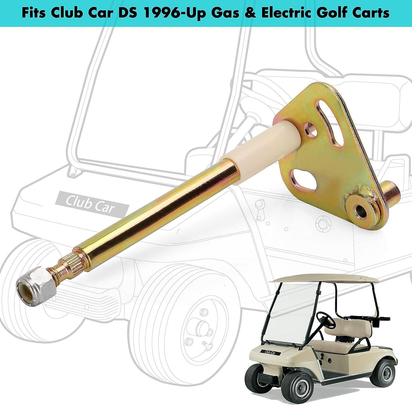 Golf Cart Accelerator Pivot Rod Assembly Kit Fits Club Car DS Gas & Electric 1996-Up - 10L0L Kryptex Golf Carts