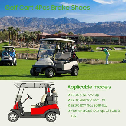 Golf Cart Brake Pads for Yamaha G14-G22 EZGO RXV/TXT Workhorse - 10L0L Kryptex Golf Carts