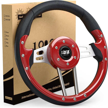 Universal golf cart steering wheels for sale red brown silver optional - 10L0L