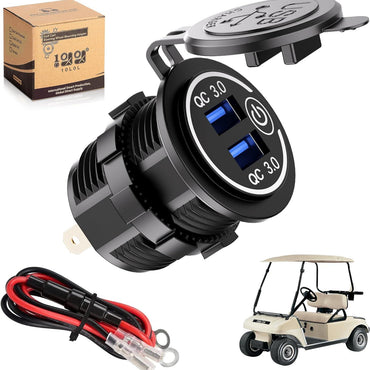 Universal USB charger socket for golf carts, cars, trucks, RVs and other vehicles - 10L0L
