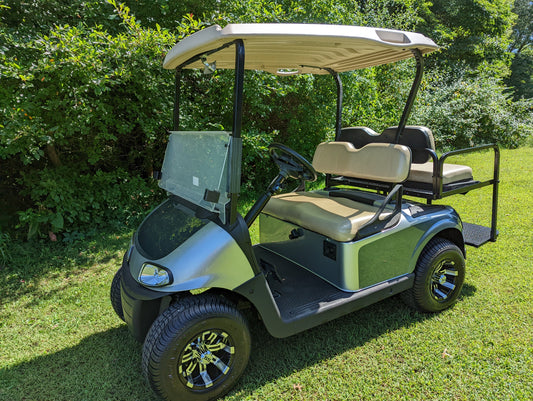 2018 E-Z-GO RXV - Blue Silver Kryptex Golf Carts