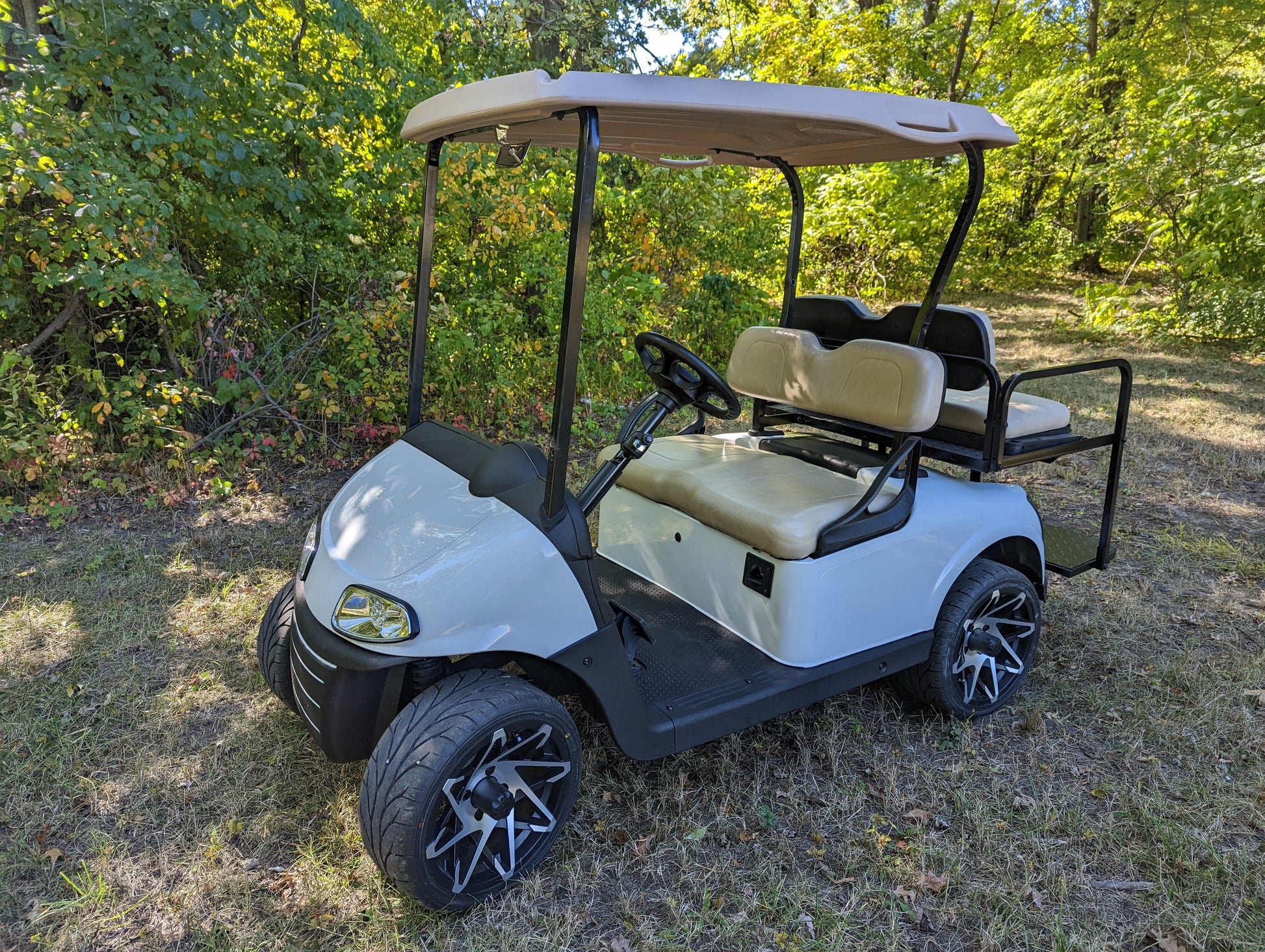 2018 E-ZS-GO RXV ELITE - Bright White Kryptex Golf Carts