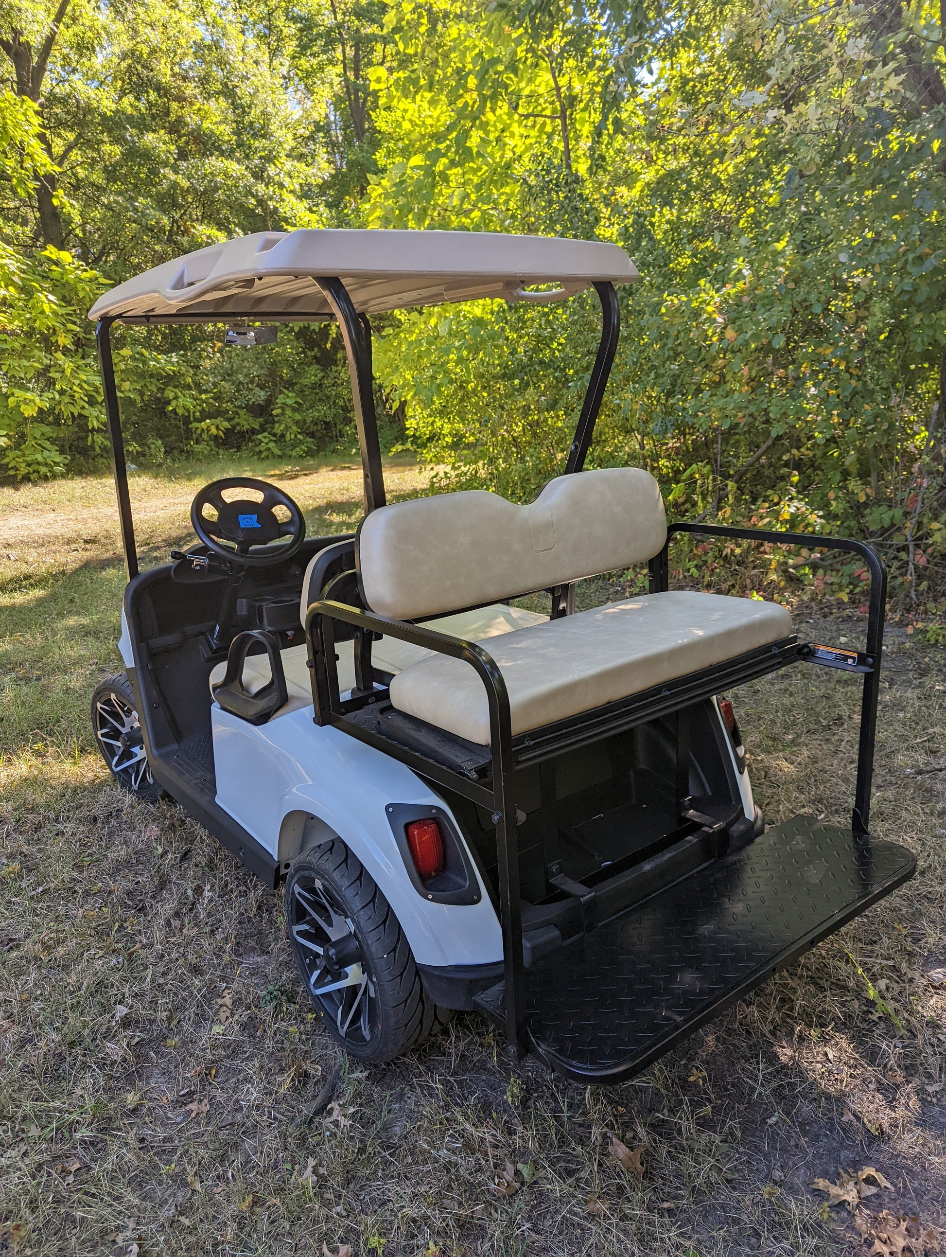 2018 E-ZS-GO RXV ELITE - Bright White Kryptex Golf Carts