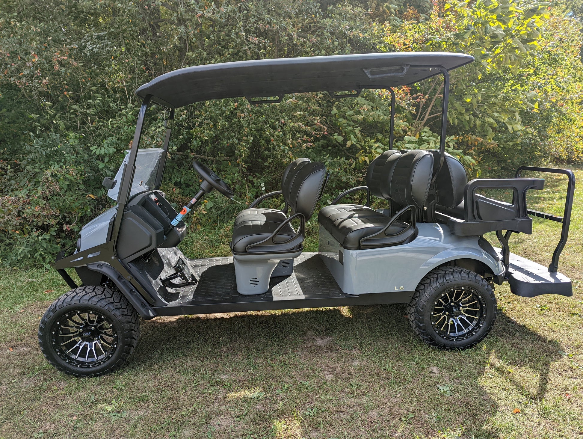 2023 E-Z-GO L6 - Ocean Grey Kryptex Golf Carts