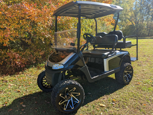 2018 E-Z-GO RXV ELITE - Black Silver Kryptex Golf Carts
