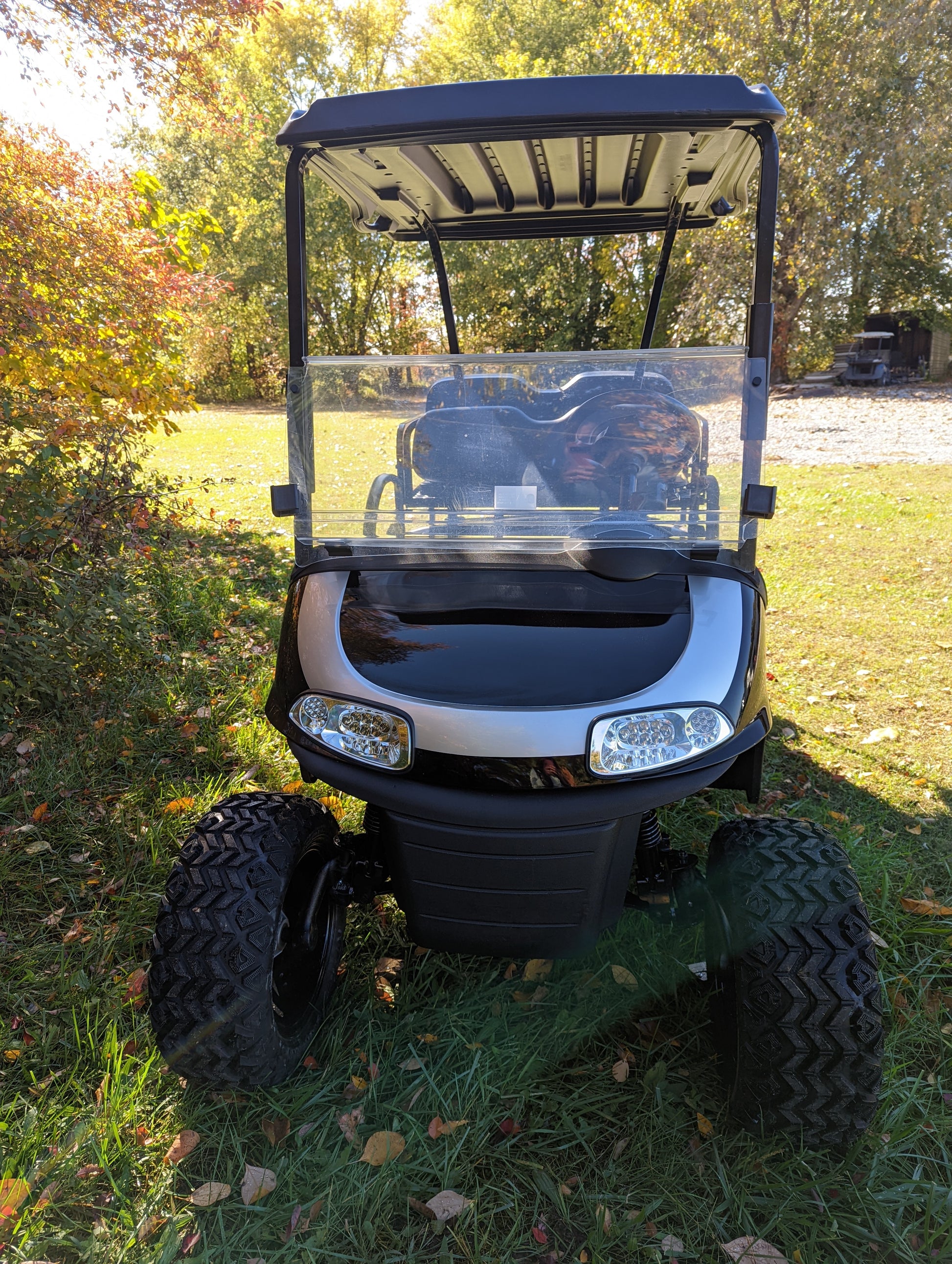 2018 E-Z-GO RXV ELITE - Black Silver Kryptex Golf Carts