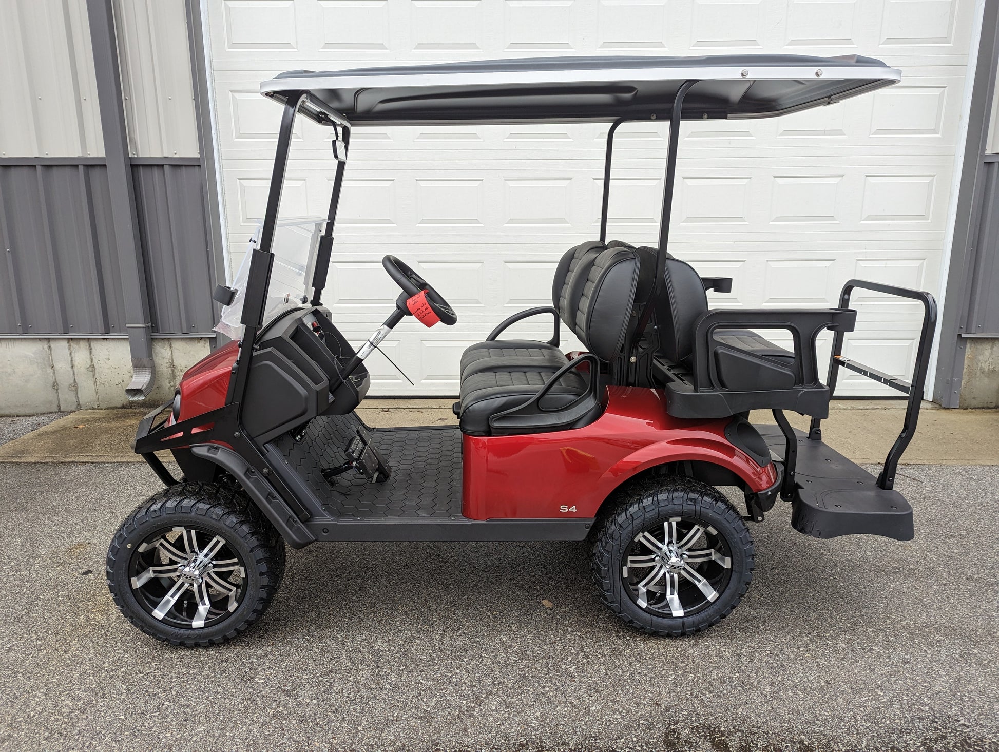 2023 E-Z GO S4 - Inferno Red Kryptex Golf Carts