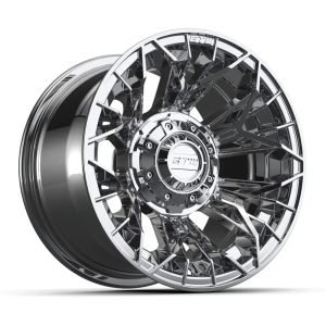 12" Stellar Chrome Golf Cart Wheel - 12"x7" ET-25 Offset⎮GTW®