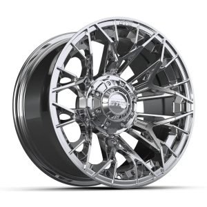 14" Stellar Chrome Golf Cart Wheel - 14"x7" ET-25 Offset⎮GTW®