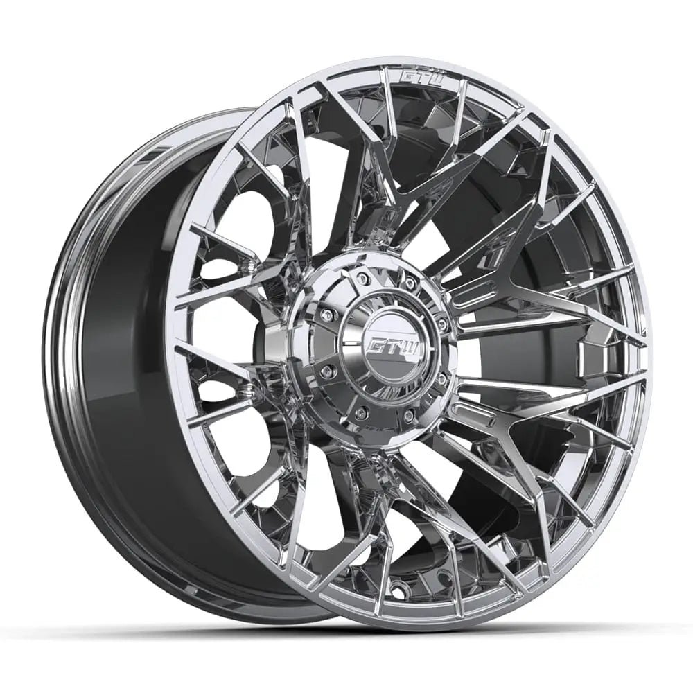 14" Stellar Chrome Golf Cart Wheel - 14"x7" ET-25 Offset⎮GTW®