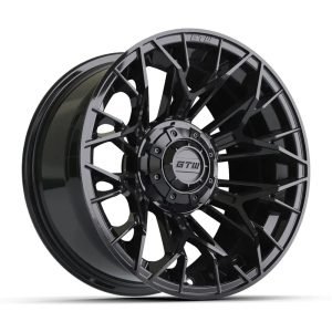 14" Stellar Matte Black Golf Cart Wheel - 14"x7" ET-25 Offset⎮GTW®