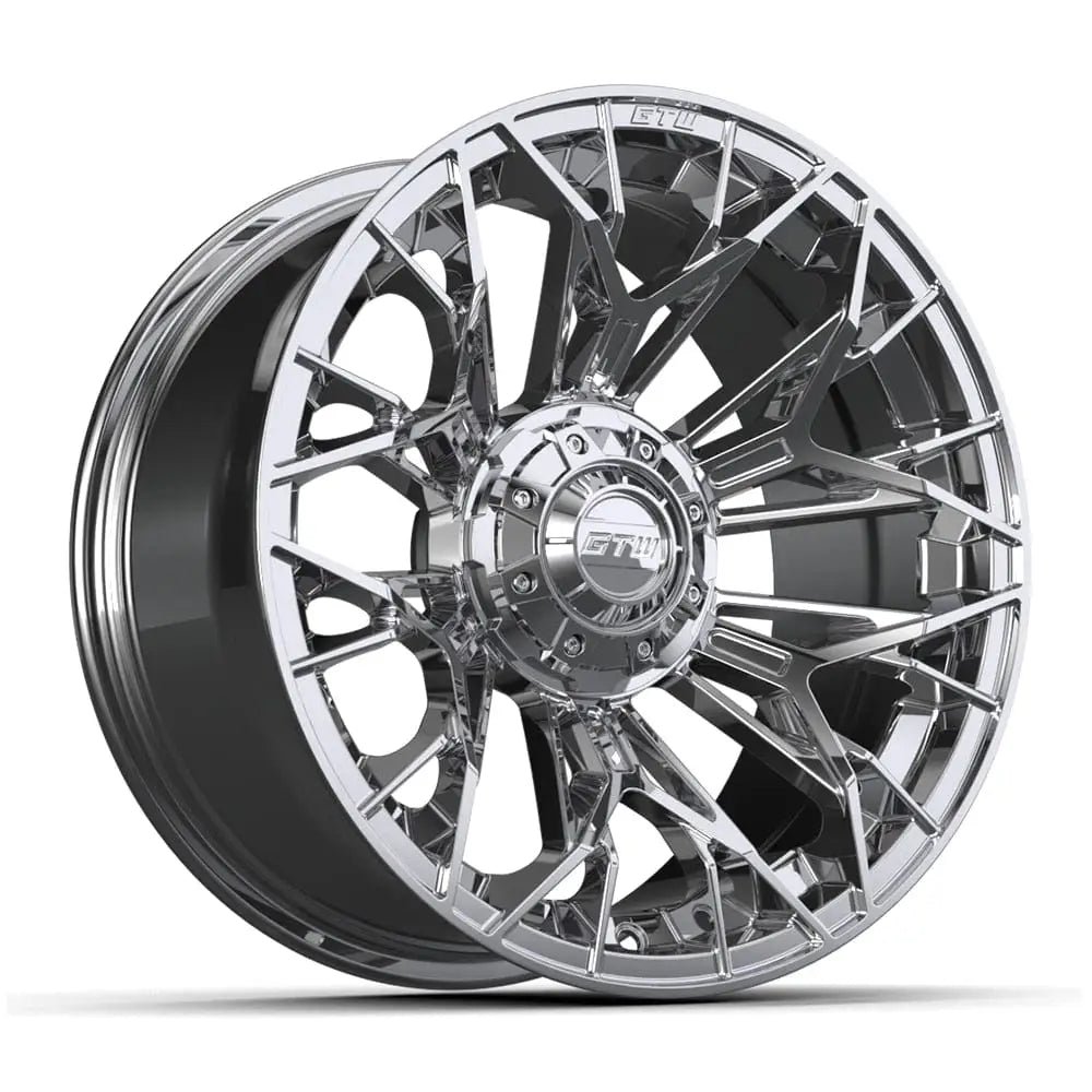 15" Stellar Chrome Golf Cart Wheel - 15"x7" ET-25 Offset⎮GTW®