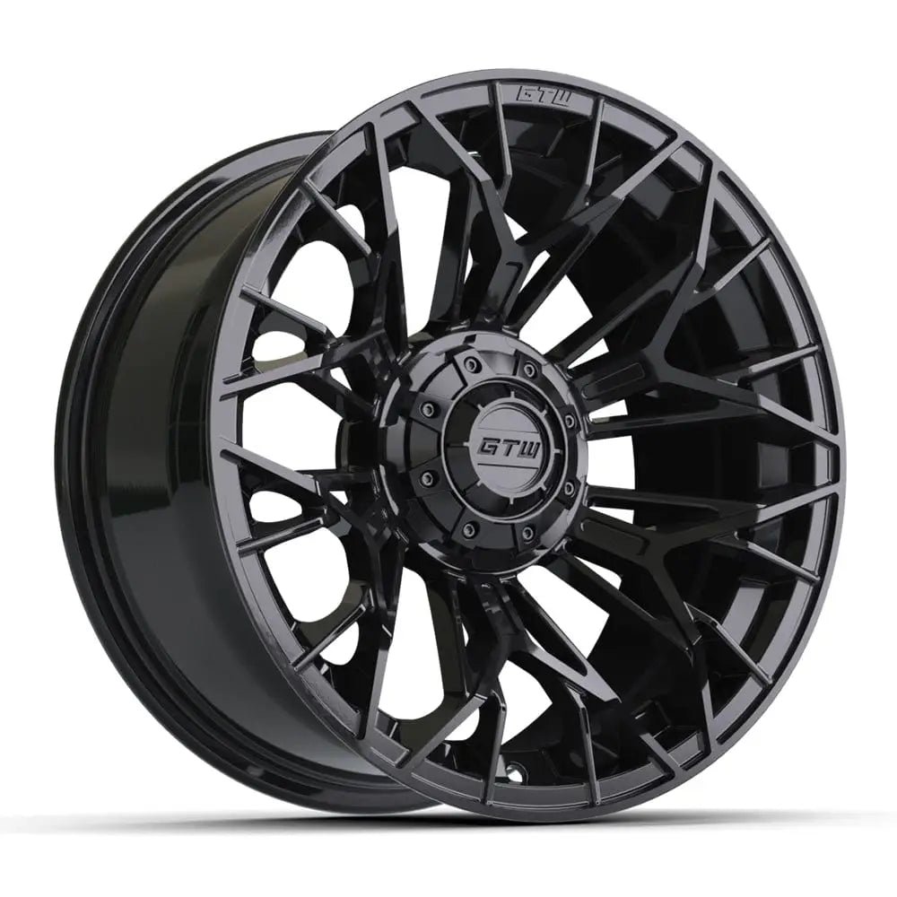15" Stellar Matte Black Golf Cart Wheel - 15"x7" ET-25 Offset⎮GTW®